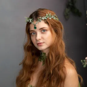 Greenery flower elf tiara