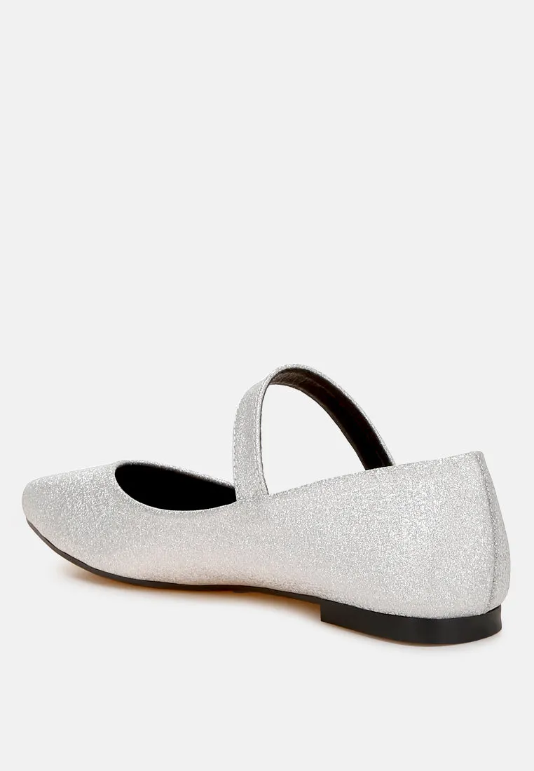 Herma Glitter Pin Buckle Ballerinas