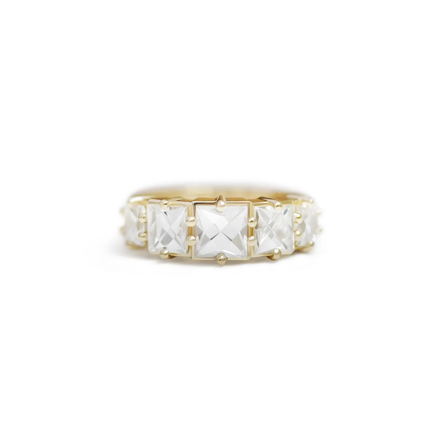 Jumbo French Cut Diamond Line Ring