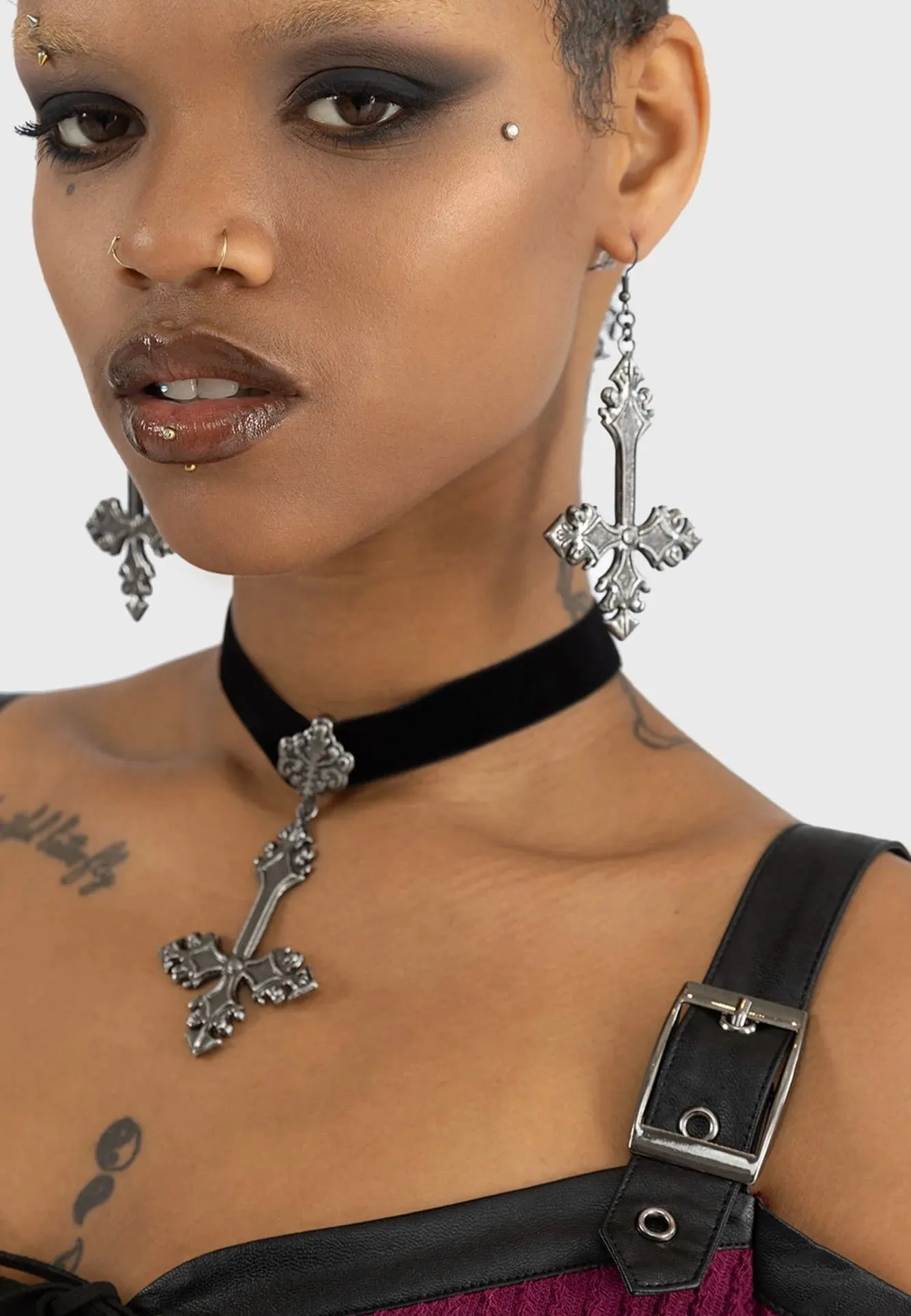 Killstar - Crossed Fates Silver - Earrings