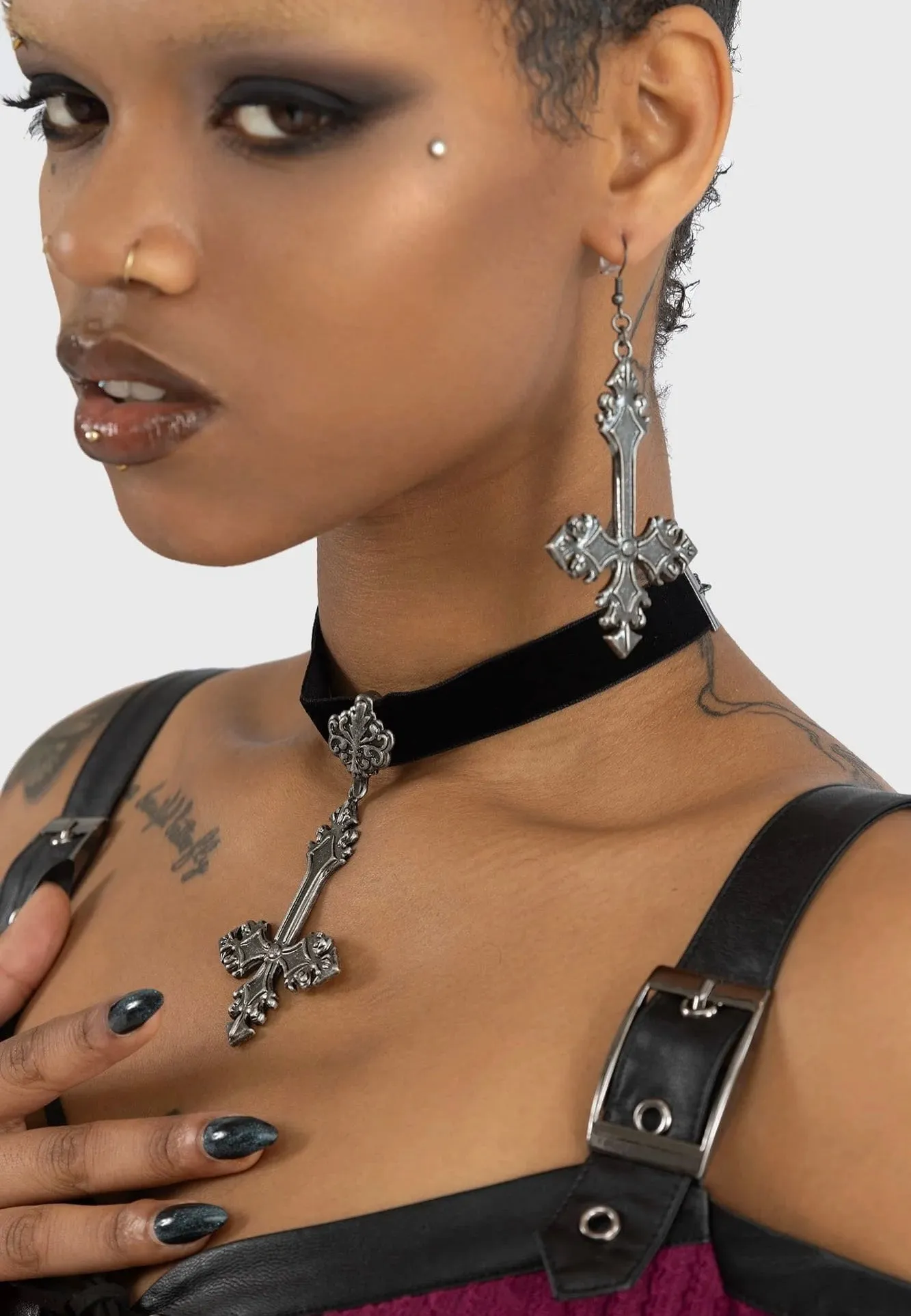 Killstar - Crossed Fates Silver - Earrings