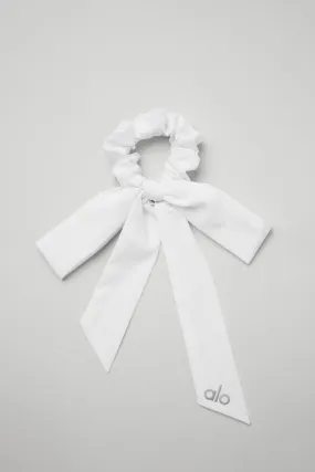 Love Knots Tie Scrunchie - White