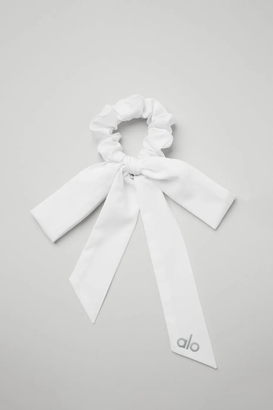 Love Knots Tie Scrunchie - White