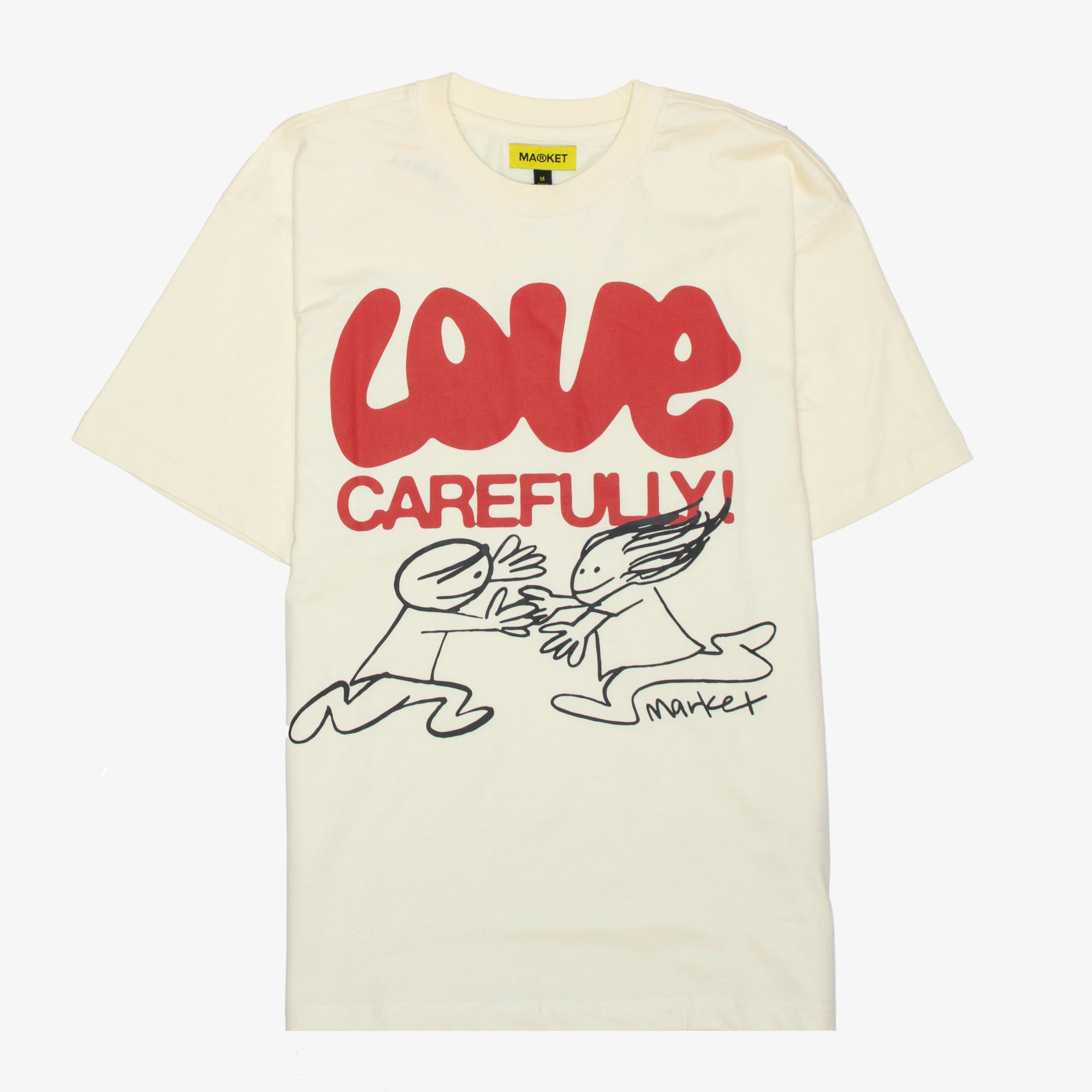 Market Love Carefully T-shirt Cream