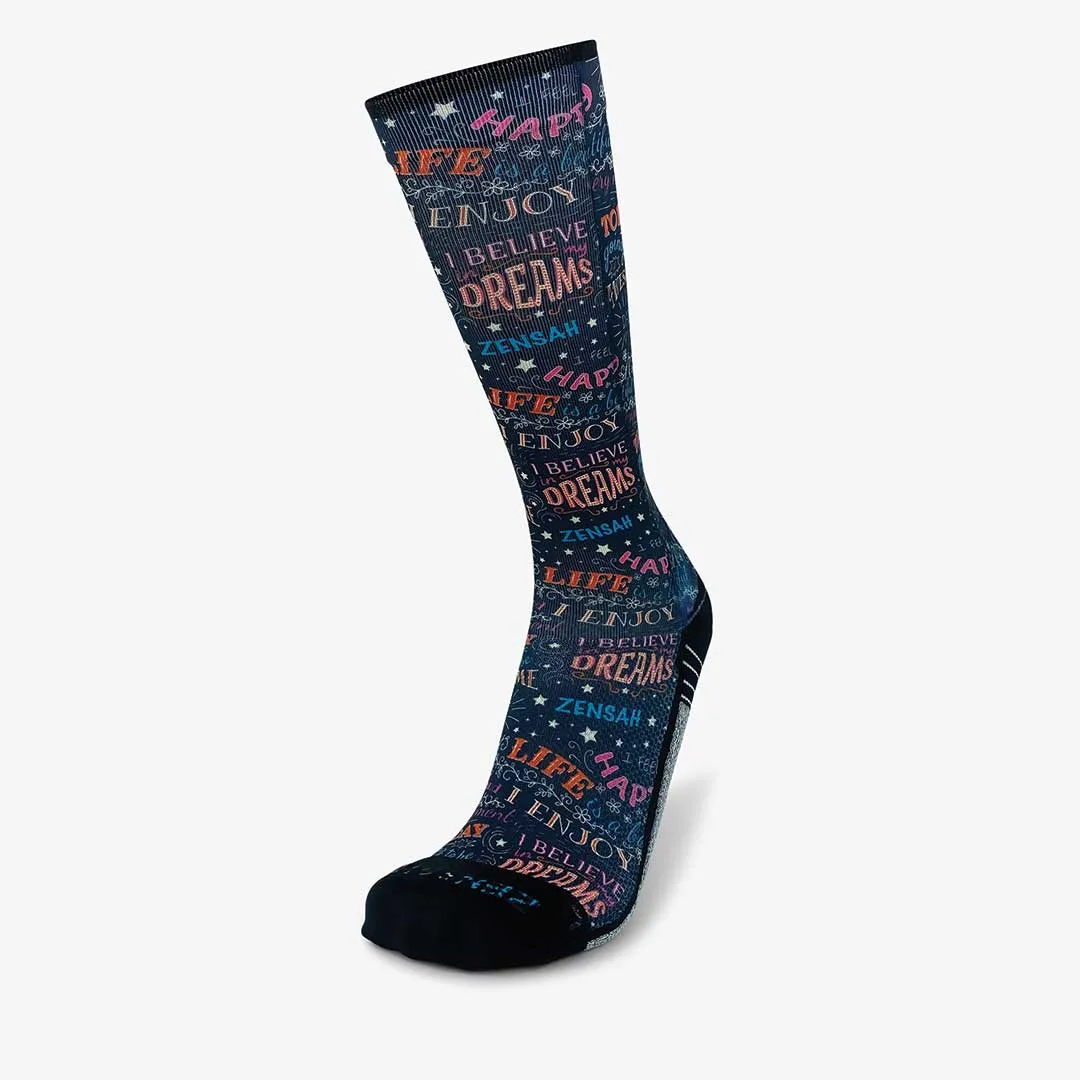 Motivational Quotes Compression Socks (Knee-High)