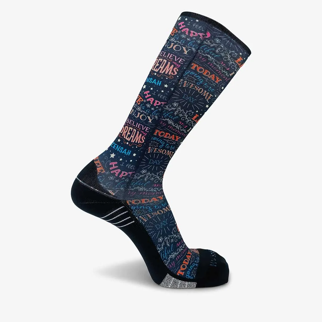 Motivational Quotes Compression Socks (Knee-High)