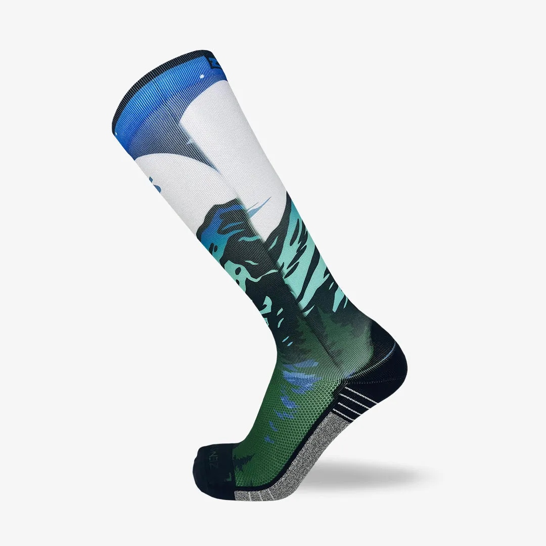 Mountain Panorama Compression Socks (Knee-High)