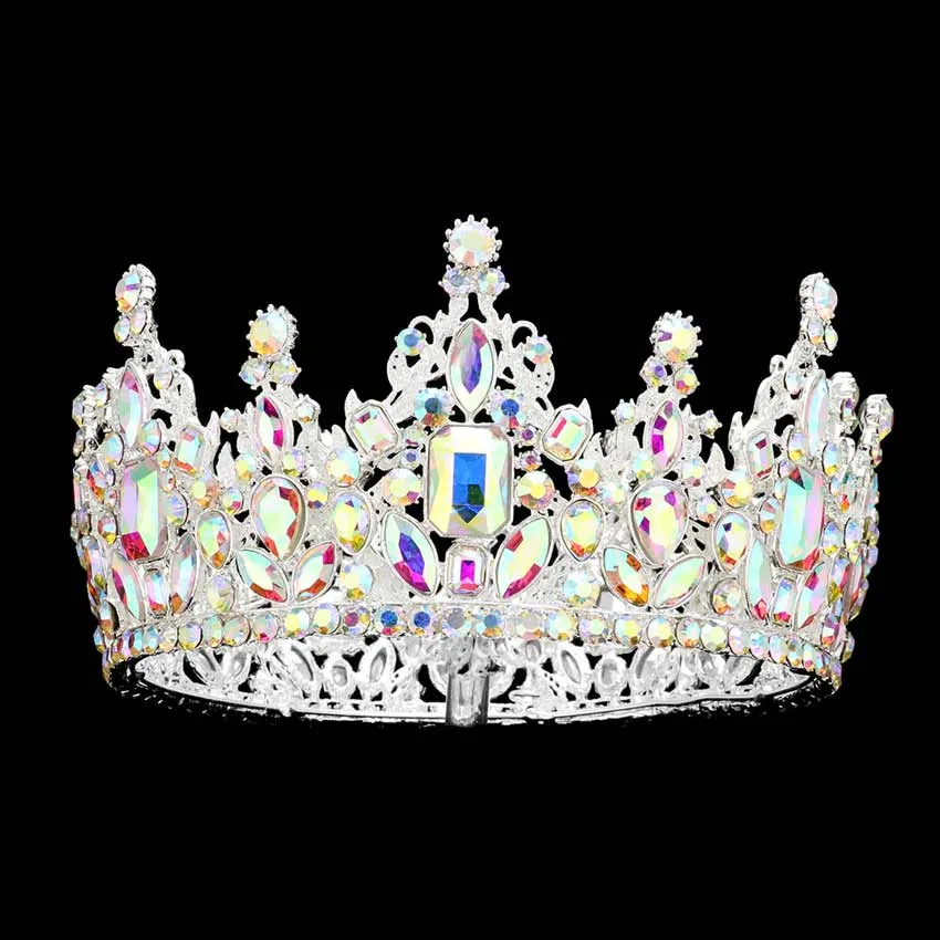 Multi Stone Cluster Crown Tiara