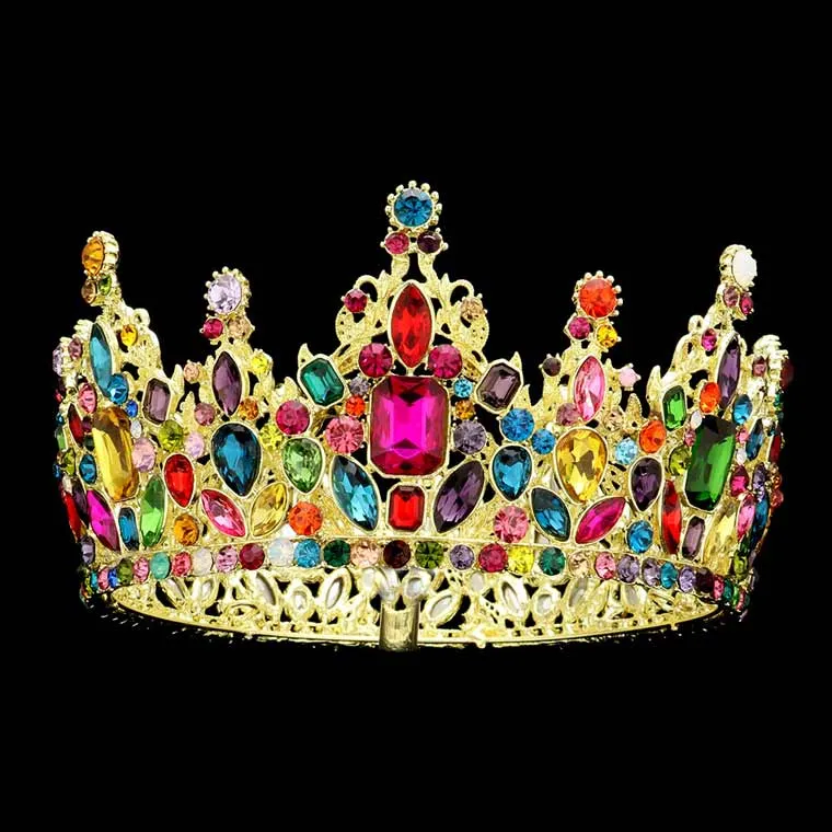 Multi Stone Cluster Crown Tiara