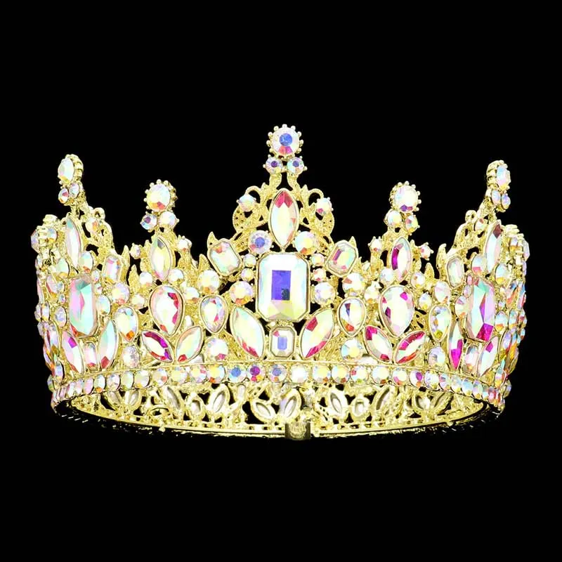 Multi Stone Cluster Crown Tiara