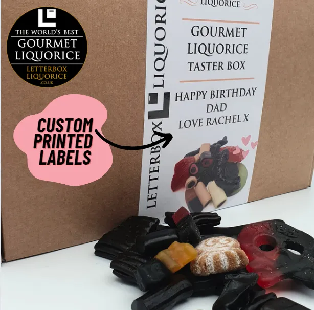 Non Salty Liquorice Gift Box - With Personalised Label