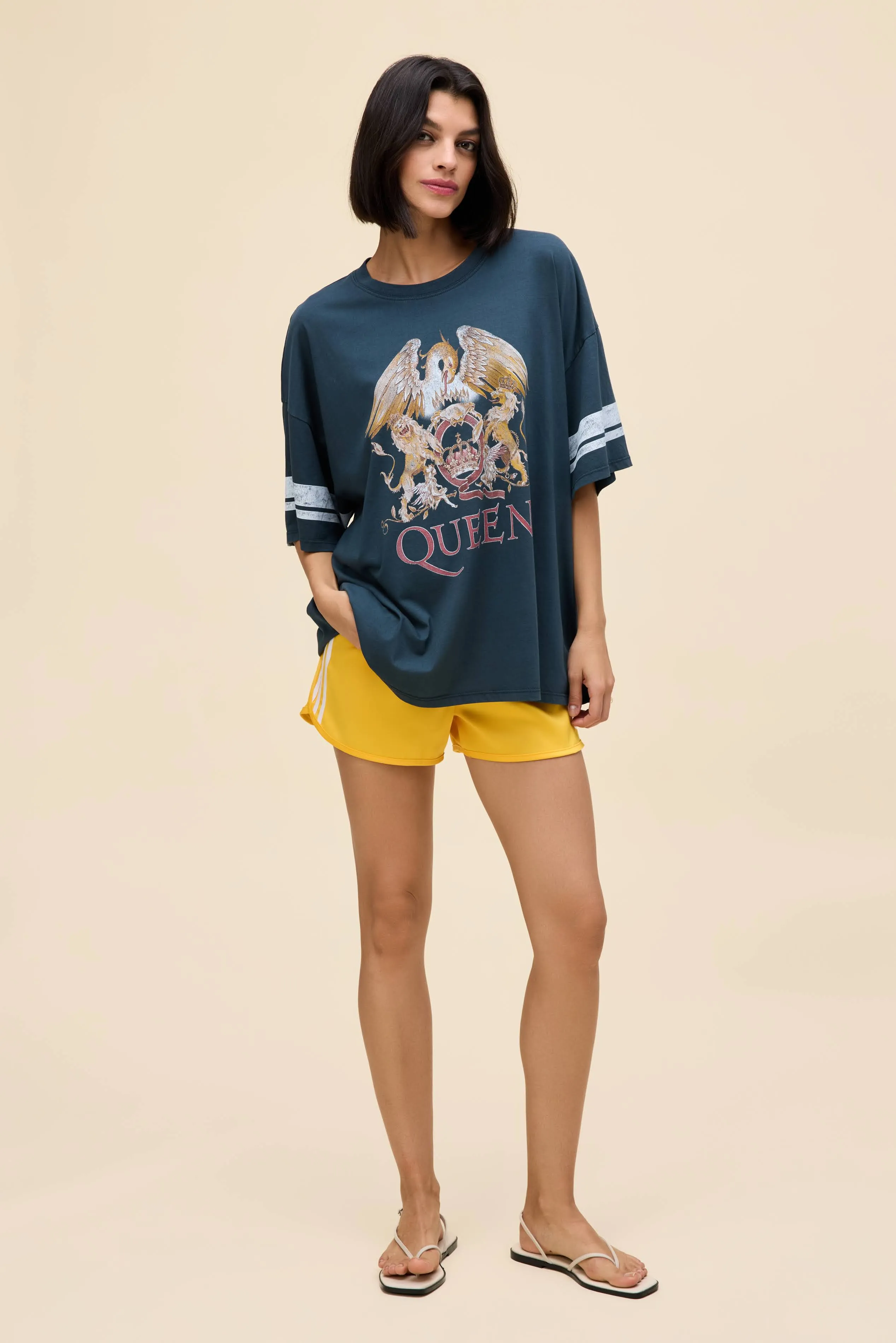 Queen Varsity Crest OS Tee