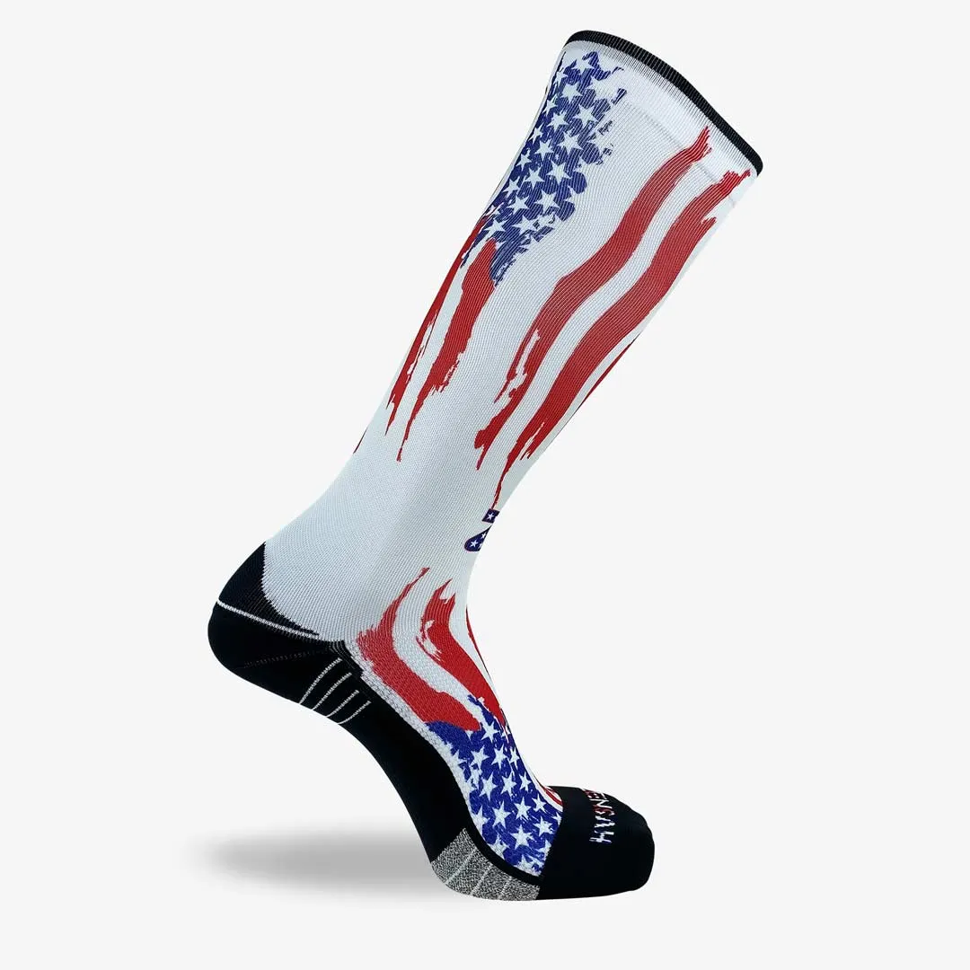 Rugged USA Flag Compression Socks (Knee-High)