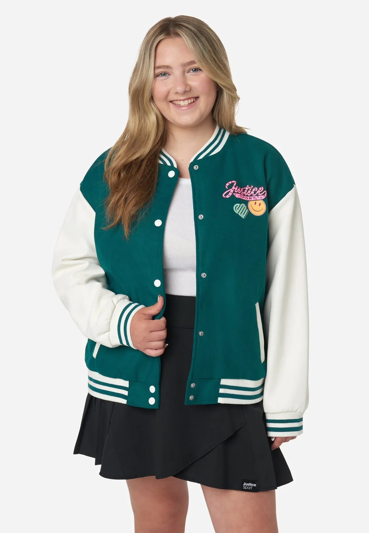 Smiley Justice Varsity Jacket