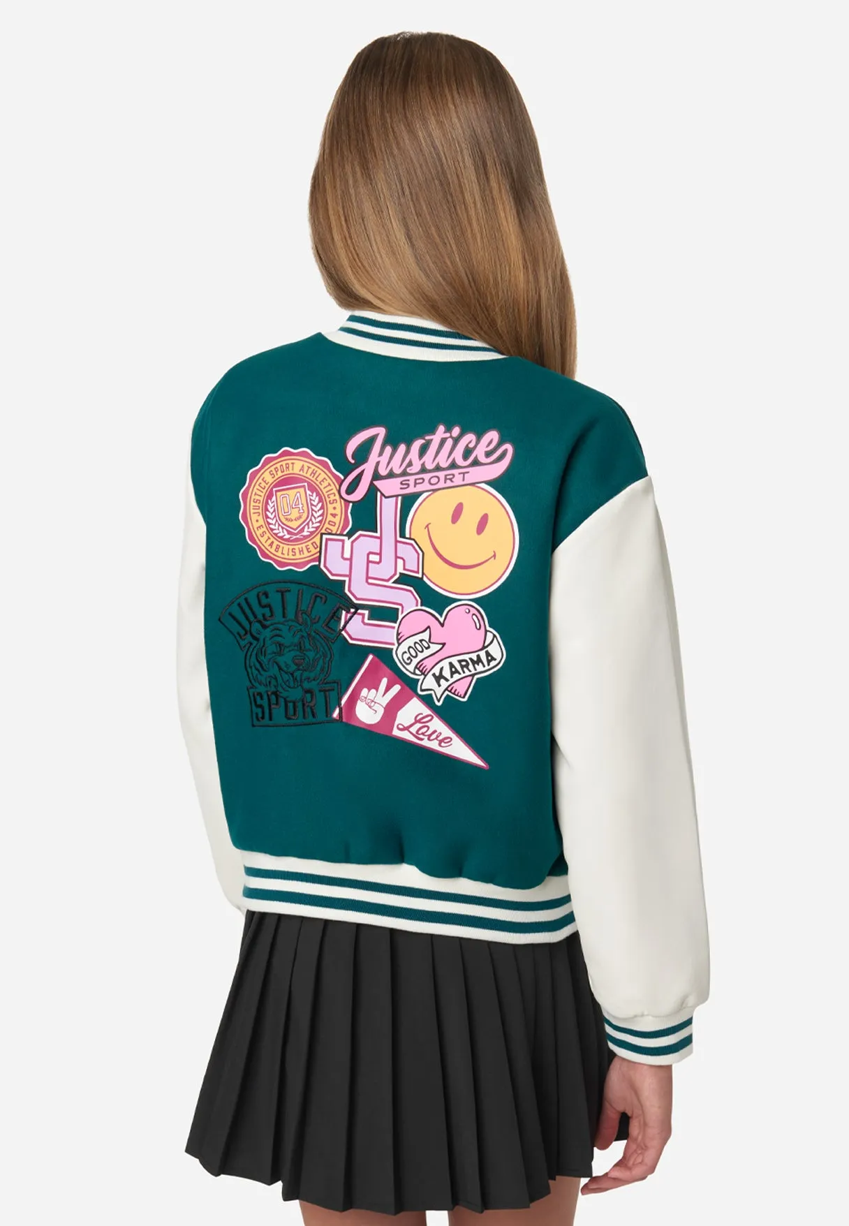 Smiley Justice Varsity Jacket