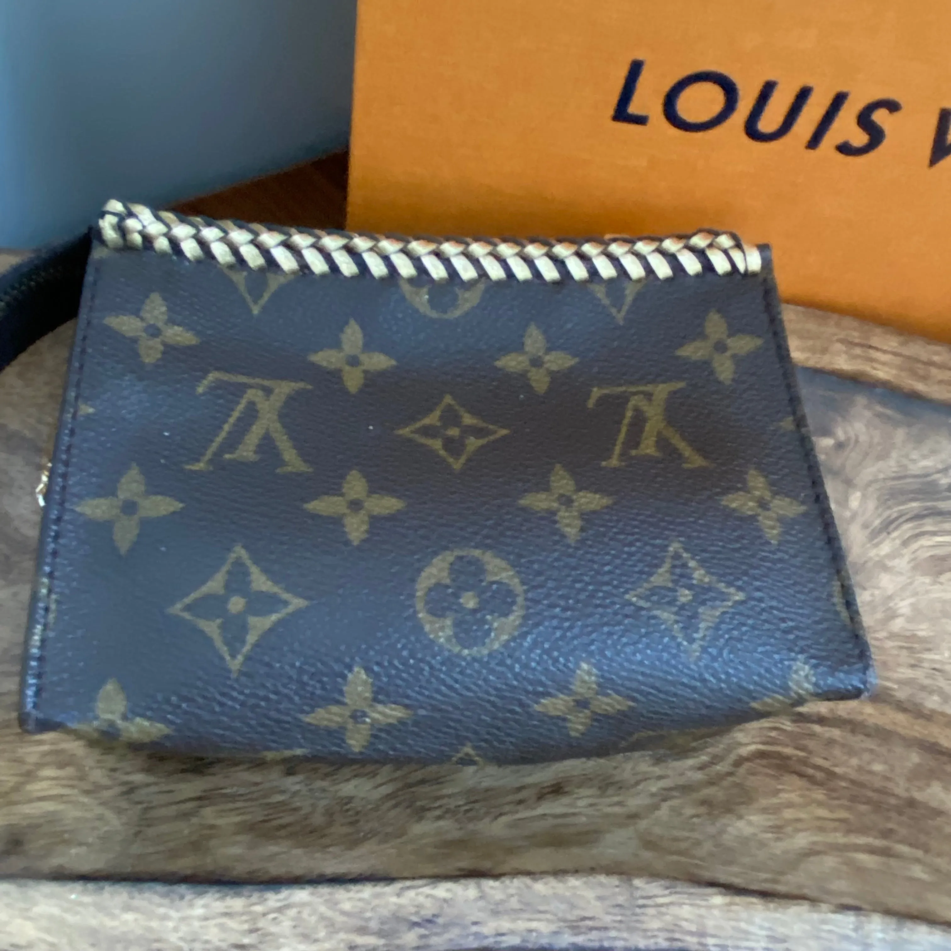 The Junco Wallet/Wristlet - Vintage Monogram in Gold