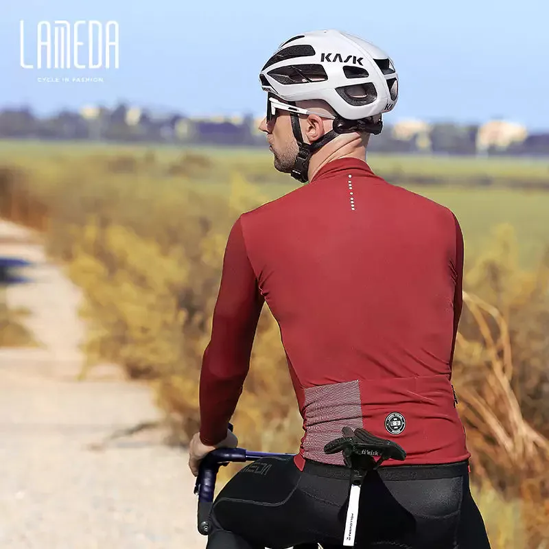 Transcend Men Fleeced Winter Long Sleeve Cycling Jersey