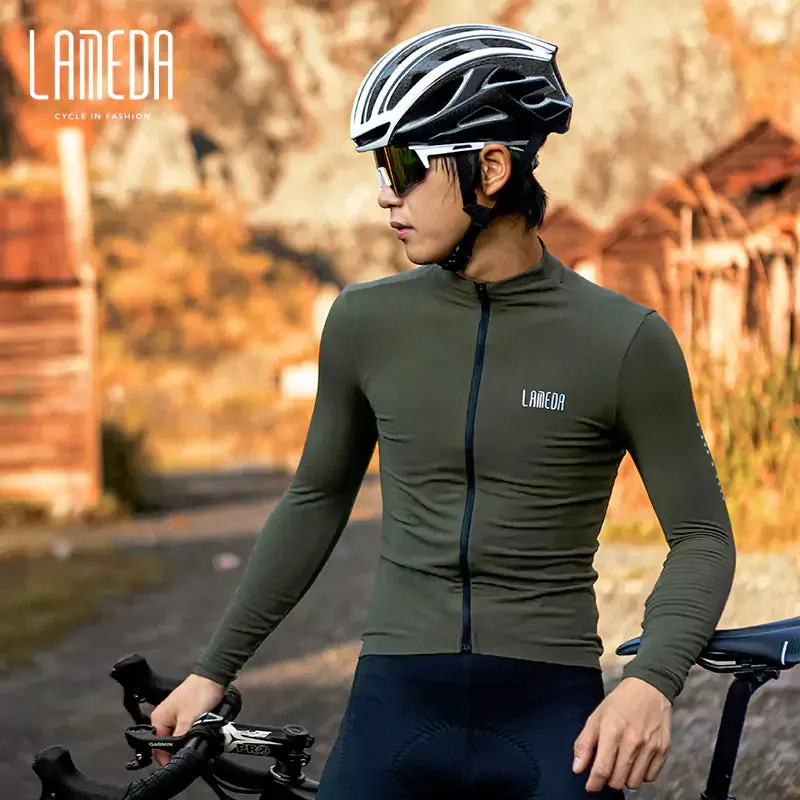 Transcend Men Fleeced Winter Long Sleeve Cycling Jersey