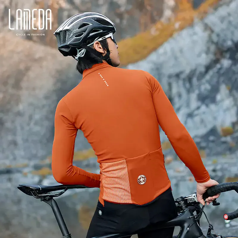 Transcend Men Fleeced Winter Long Sleeve Cycling Jersey