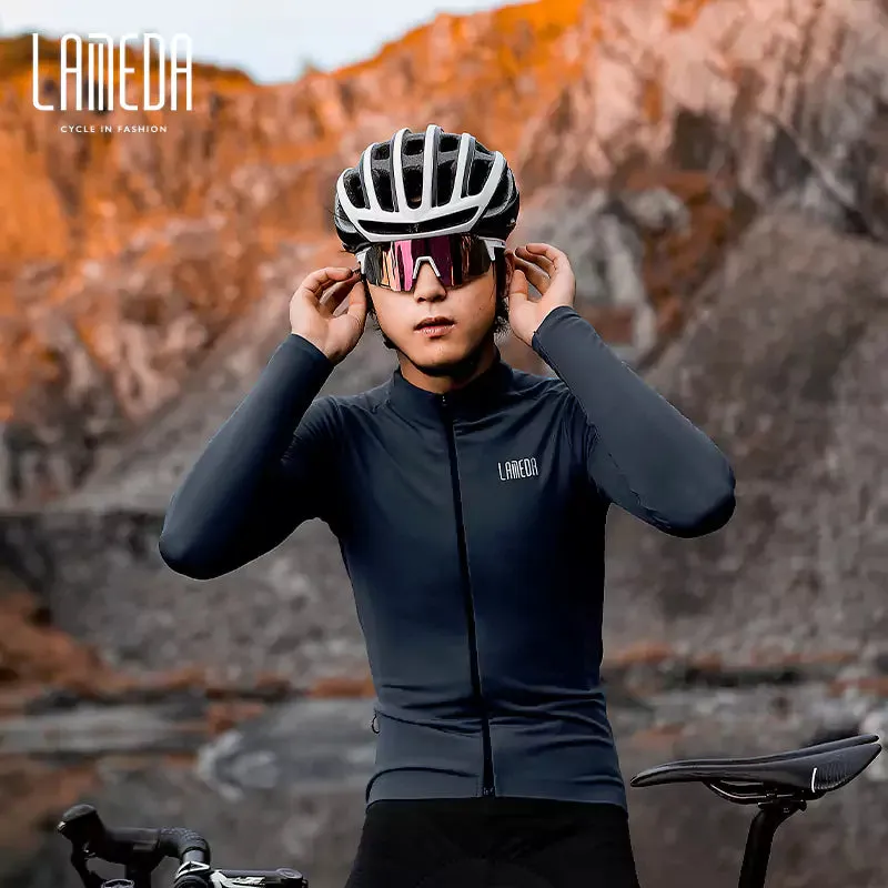 Transcend Men Fleeced Winter Long Sleeve Cycling Jersey