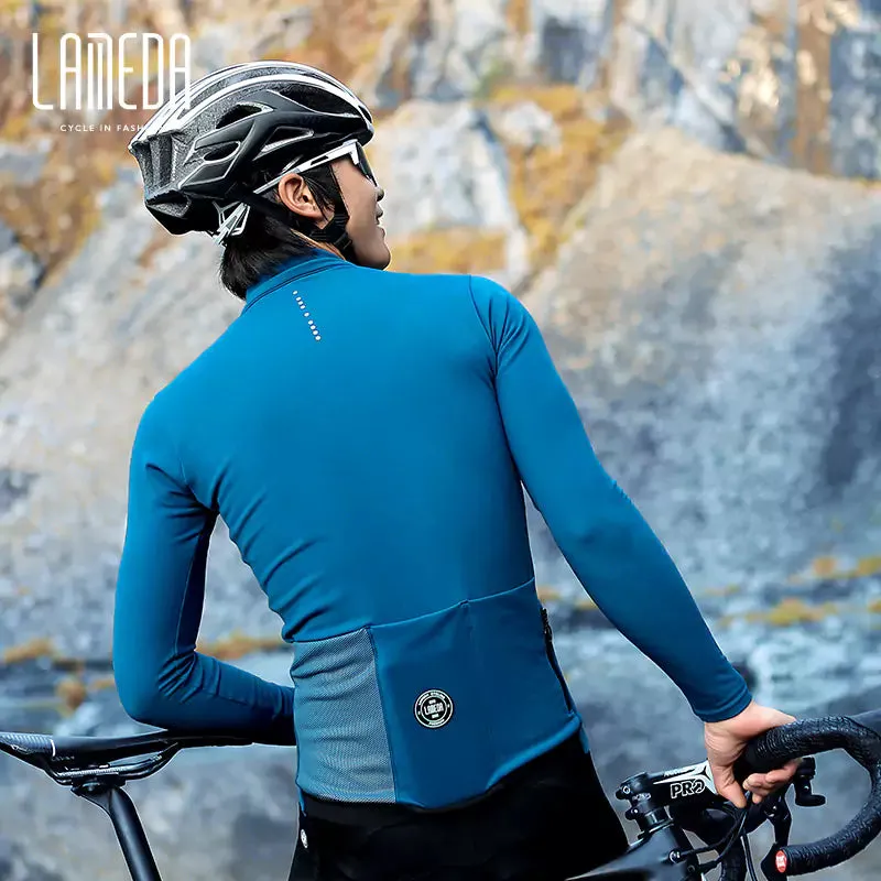 Transcend Men Fleeced Winter Long Sleeve Cycling Jersey