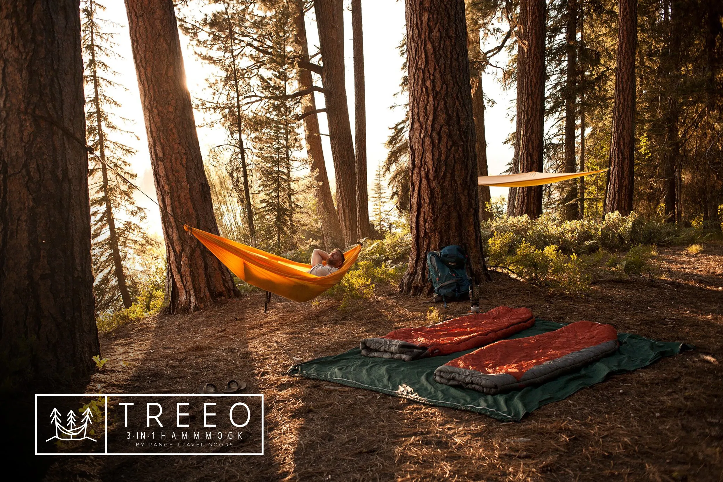 TREEO 3-1 Hammock, beach blanket and rain fly