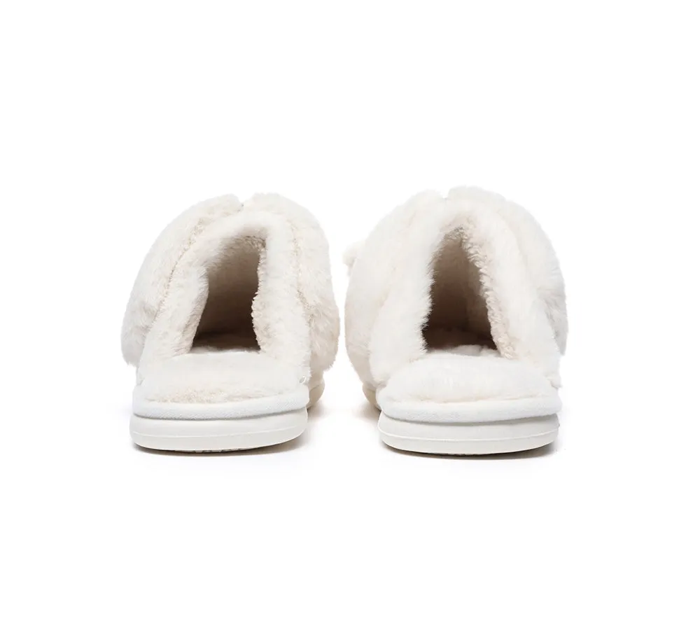 Ultra Plush Bunny Strap Slippers