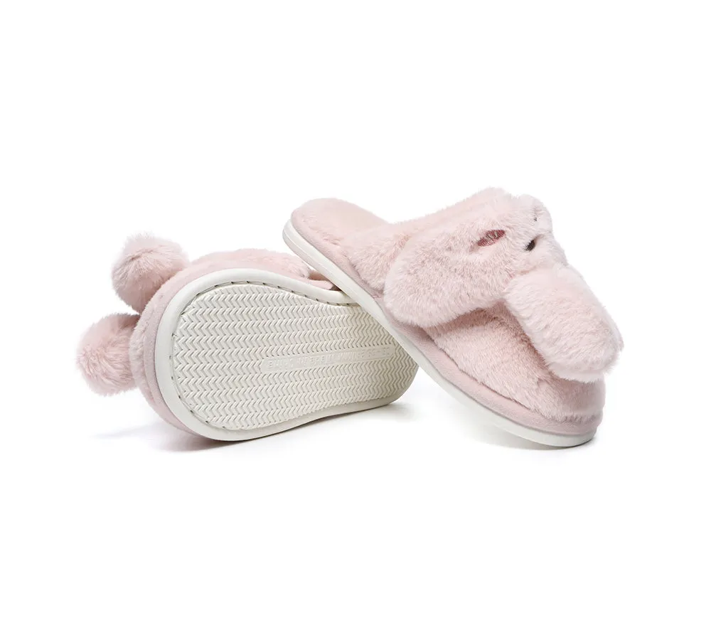 Ultra Plush Bunny Strap Slippers