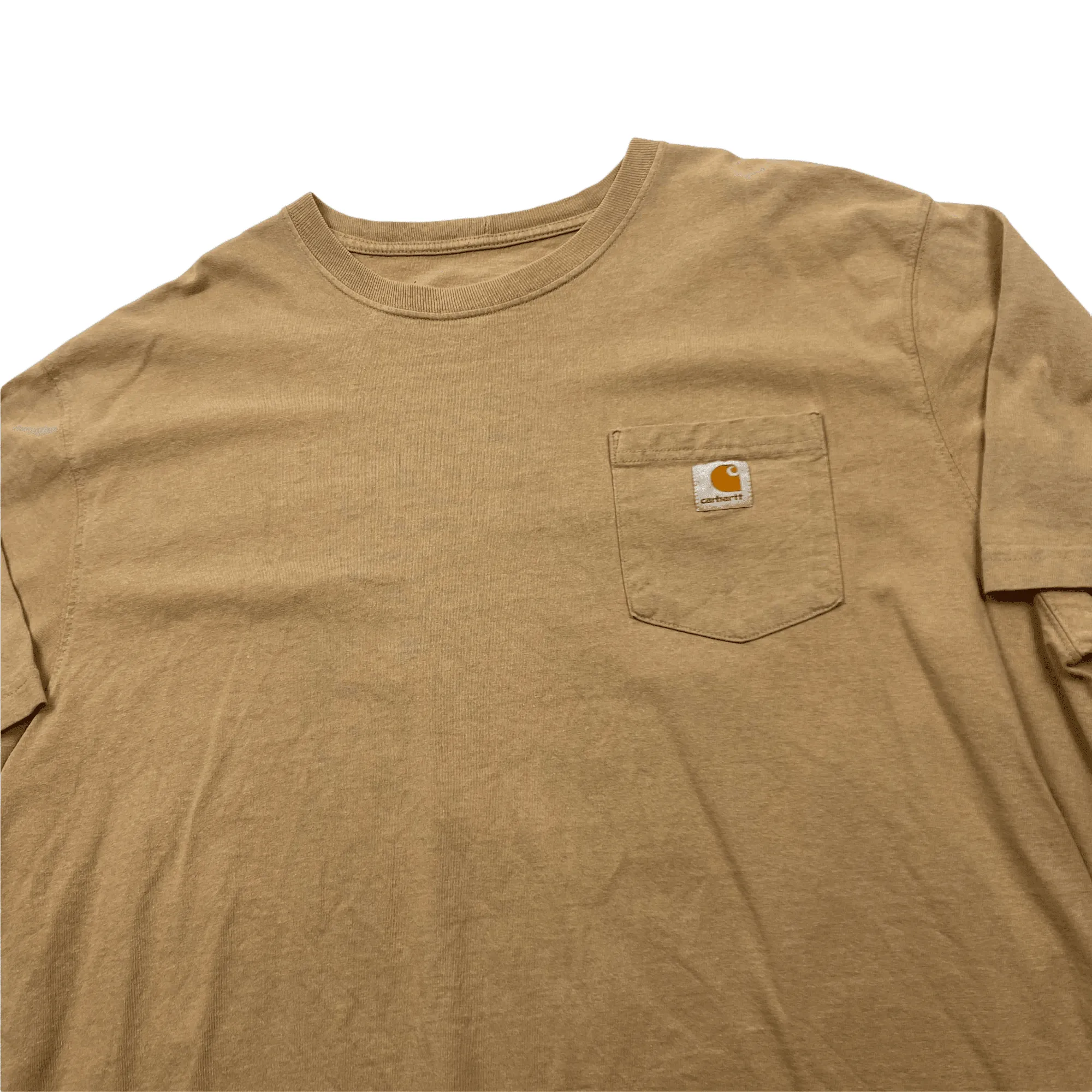 Vintage 90s Cream/ Beige Carhartt Spell-Out Tee - XXL