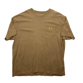 Vintage 90s Cream/ Beige Carhartt Spell-Out Tee - XXL