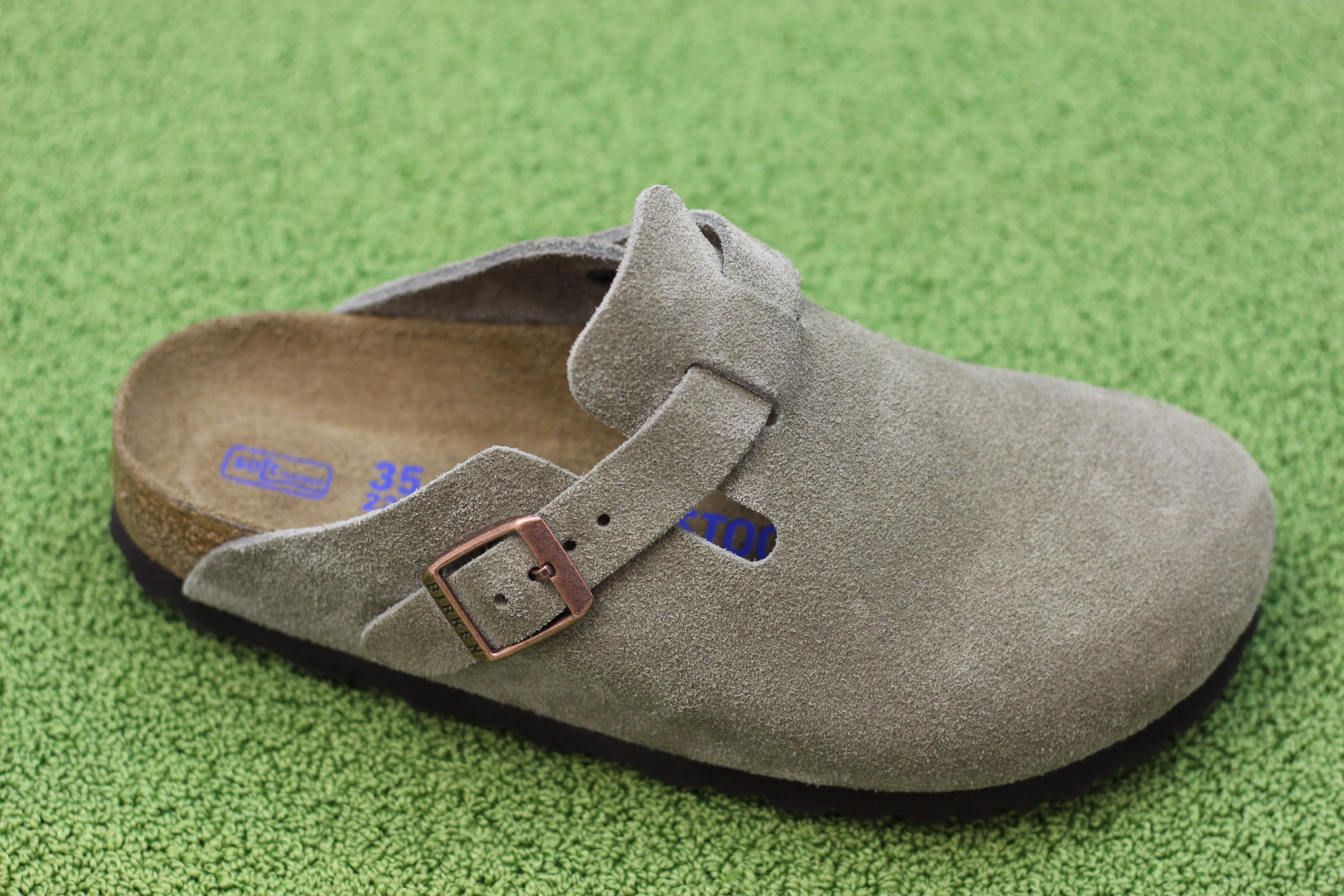 Women's Boston Clog - Taupe Suede